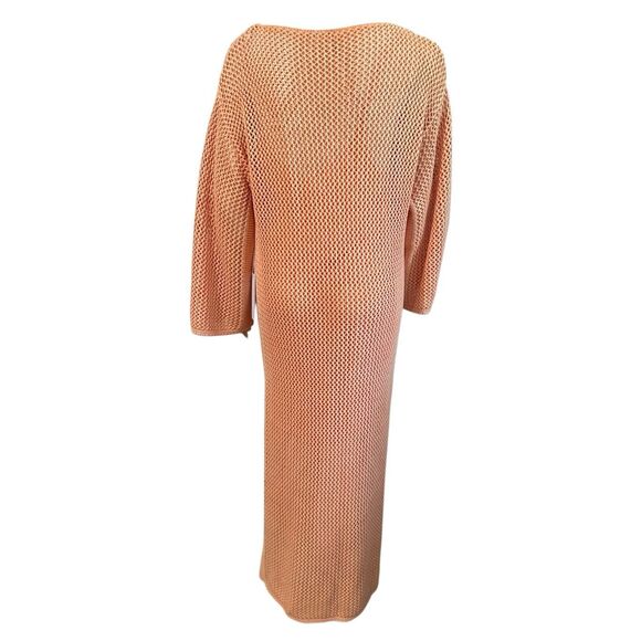 YFB Young Fabulous & Broke Women's Coral Crochet Maxi Dress Cover-up Large NWT - Picture 10 of 11